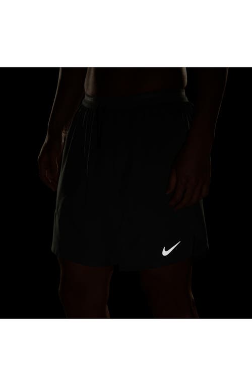 Nike Dri-fit Stride 2-in-1 Running Shorts In Smoke Grey/silver