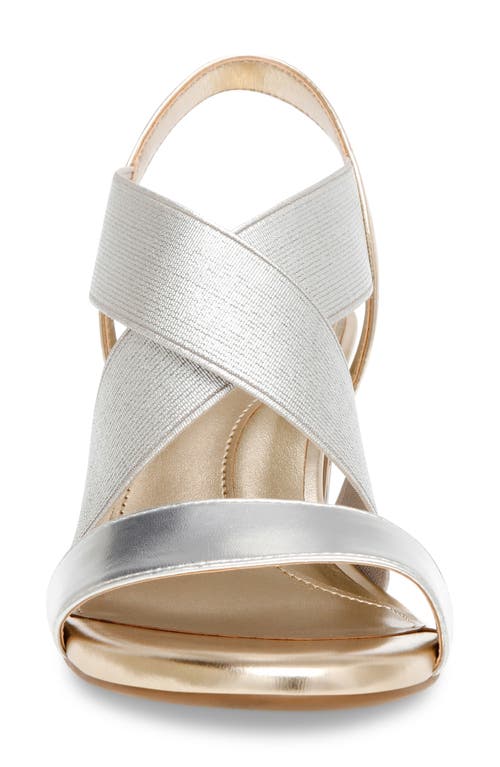 Shop Anne Klein Ryles Slingback Sandal In Silver/gold