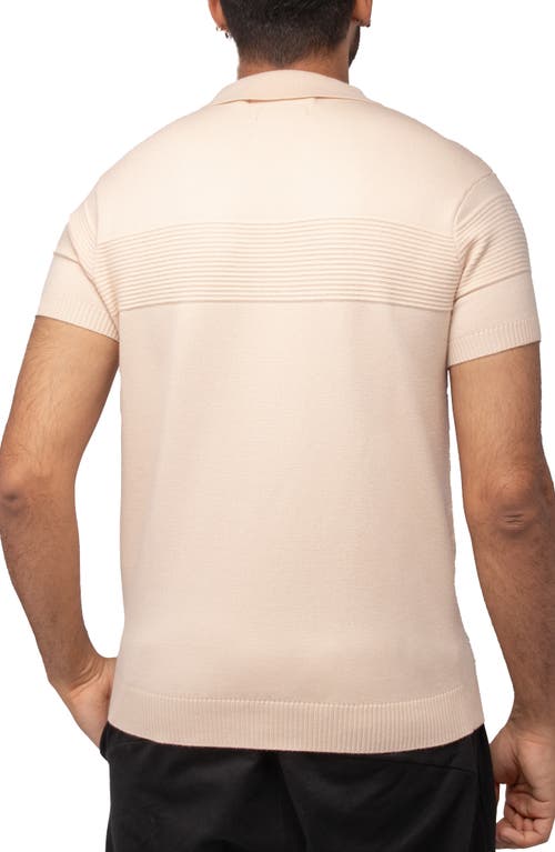 X-ray Xray Zip Polo Sweater In Sand