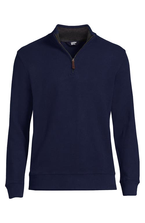 LANDS' END LANDS' END BEDFORD RIB QUARTER ZIP SWEATER