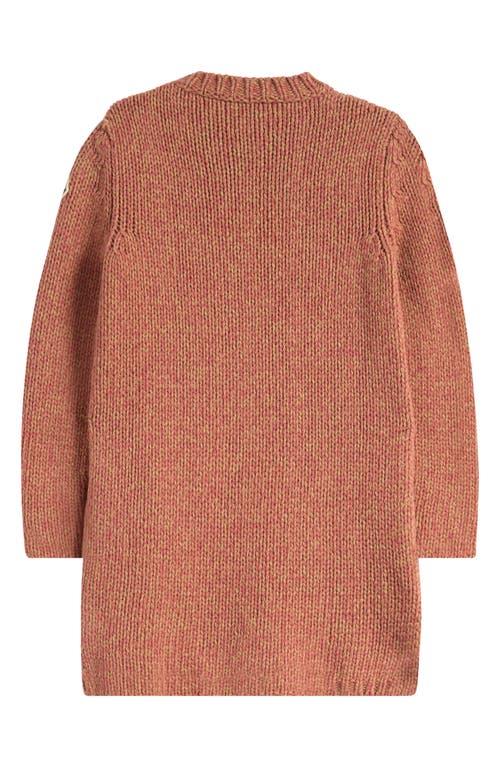 Moncler Kids' Logo Wool Sweater In Pink