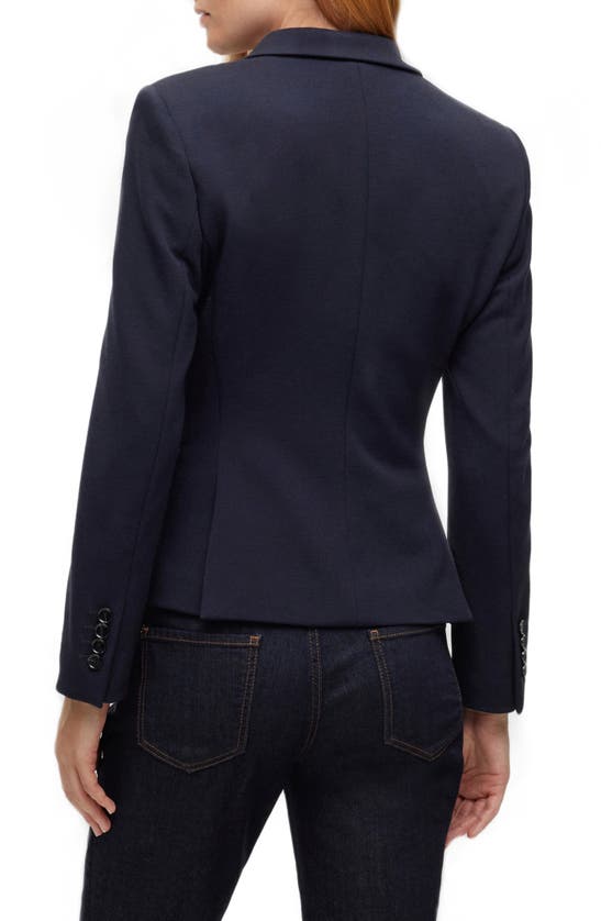 Hugo Boss Jocalia Double Breasted Jacket In Open Blue