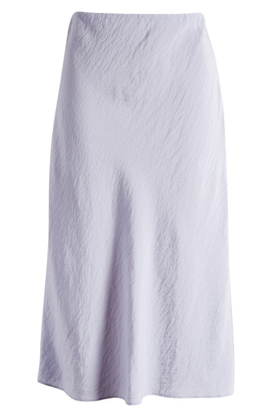 Madewell Crinkled Satin Slip Skirt In Distant Peri