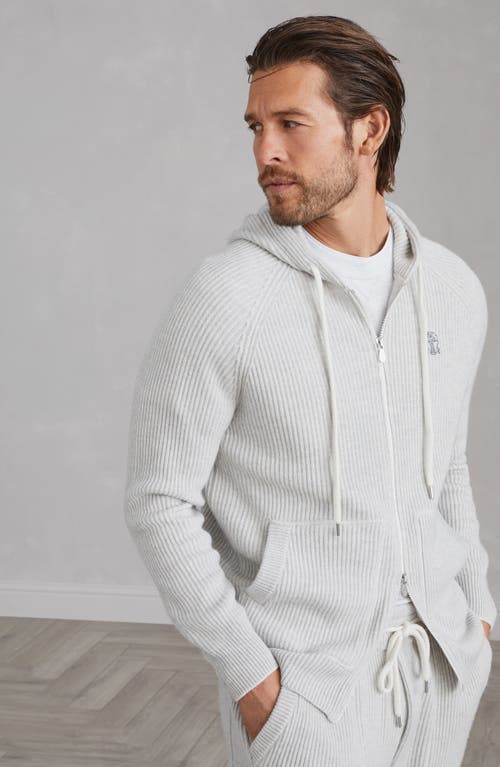 Shop Brunello Cucinelli Knit Sweatshirt In Fog