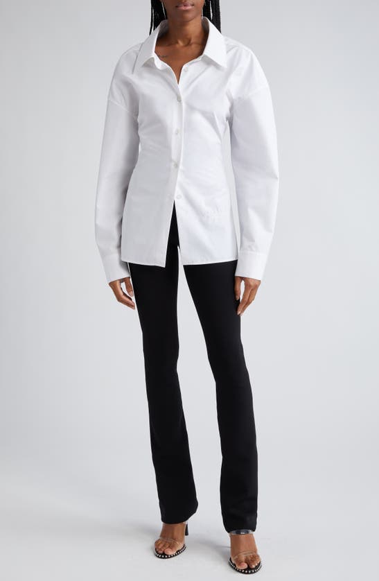 ALEXANDER WANG ALEXANDER WANG MIXED MEDIA BUTTON-UP SHIRT
