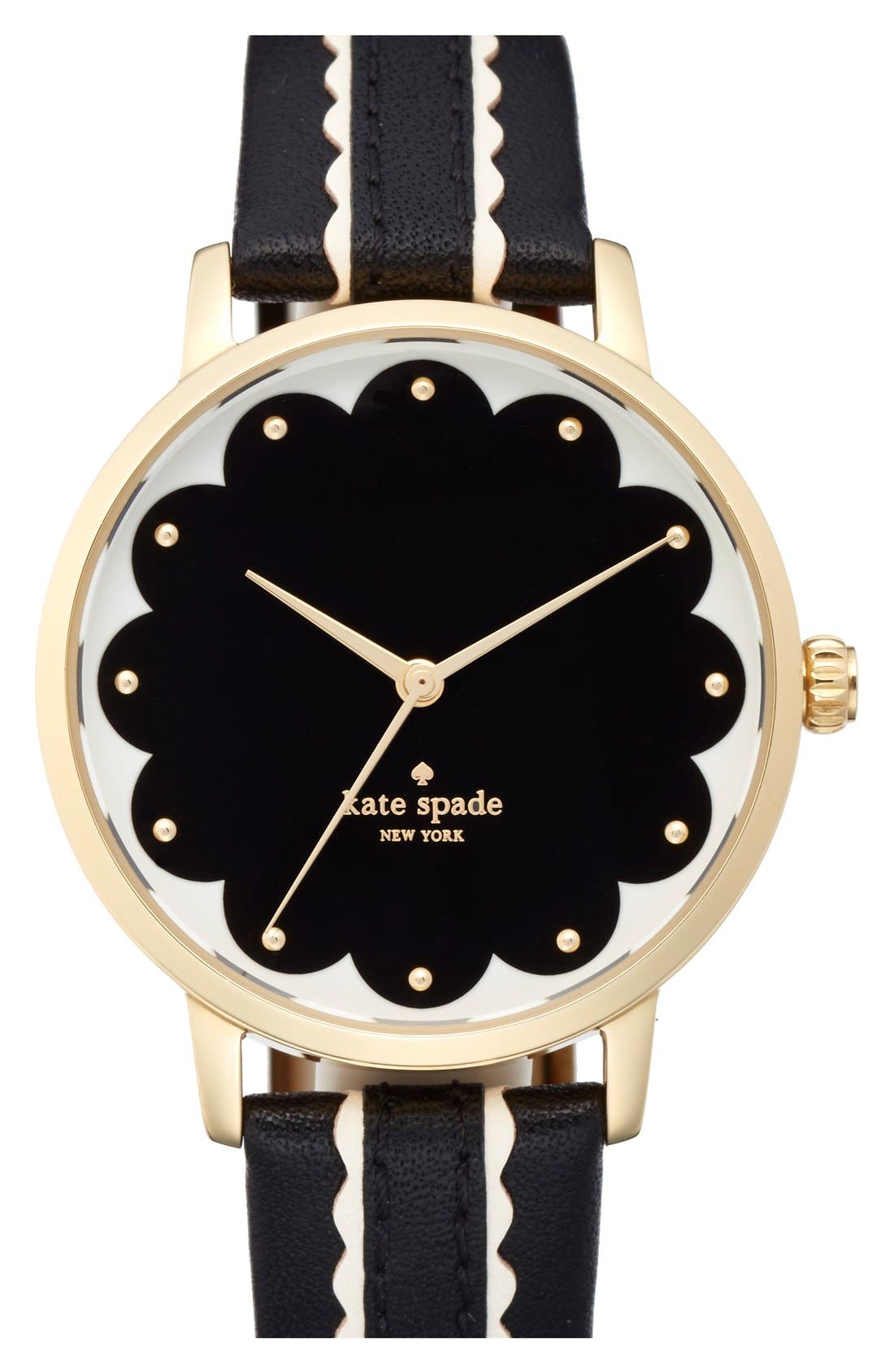 kate spade new york 'metro' leather strap watch, 34mm Nordstrom