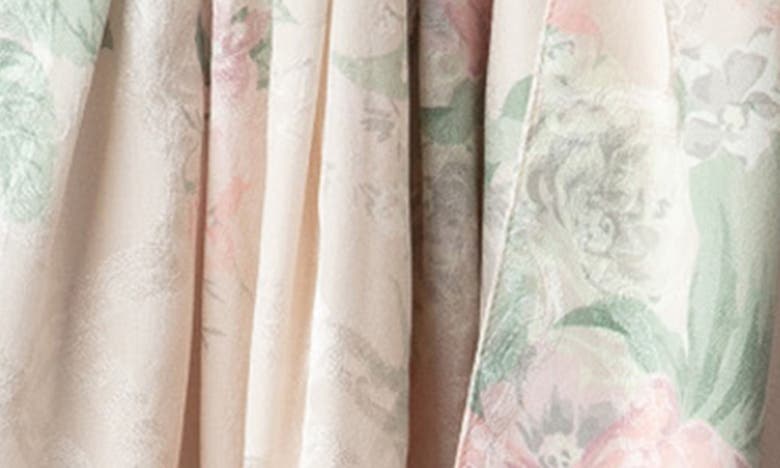 Shop Zadig & Voltaire Joji Floral Jacquard Tie Waist Silk Skirt In Mastic