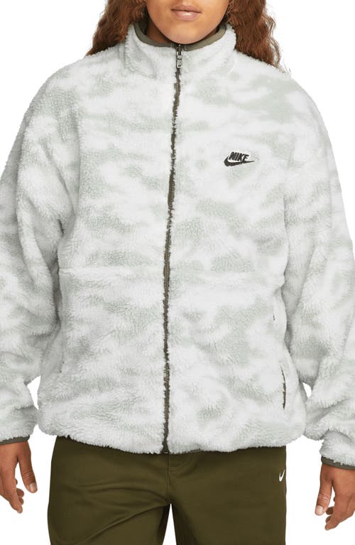 Nike Reversible Winterized Zip Jacket in Medium Olive/White at Nordstrom, Size Large
