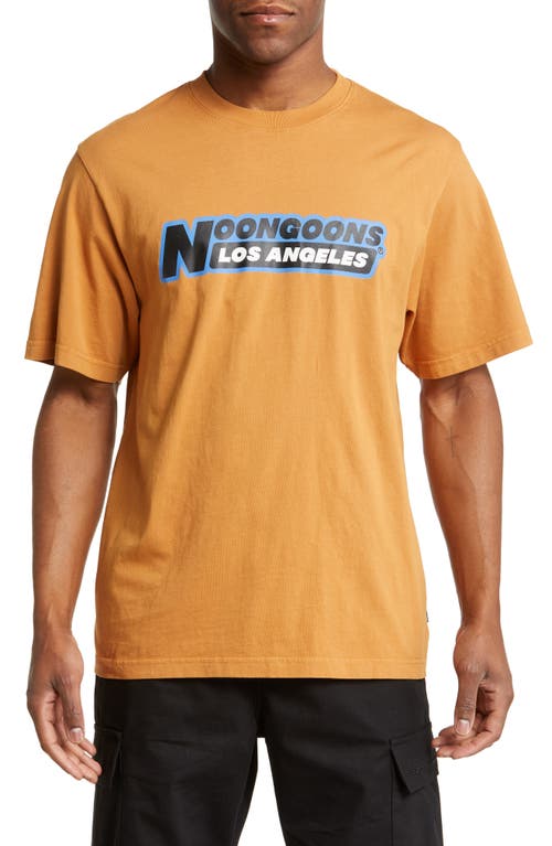 Noon Goons Mechanic Cotton Graphic Tee in Caramel Brown