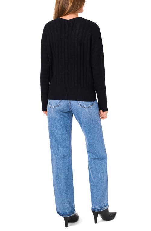 Shop Vince Camuto Rib Sweater In Rich Black