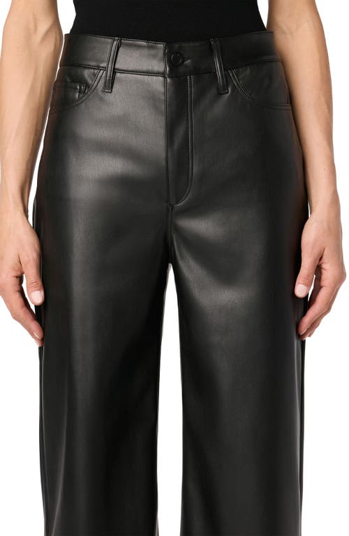 Joe's Faux Leather Ankle Wide Leg Pants In Black
