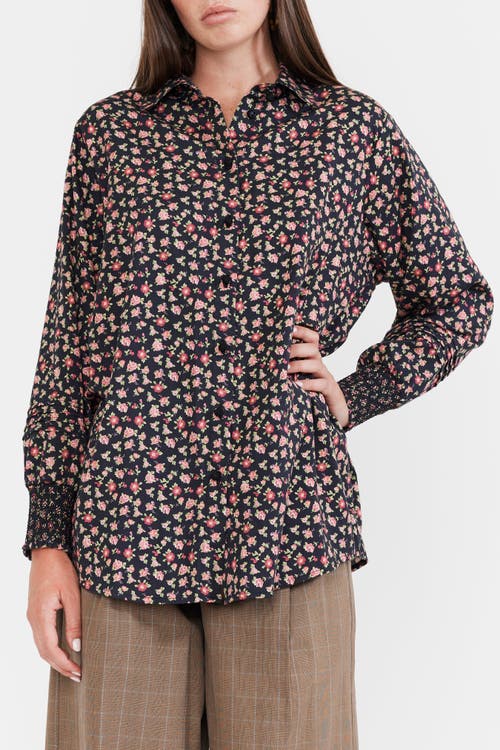 Shop Eddy Big Ole Buttondown In Black Rose Floral