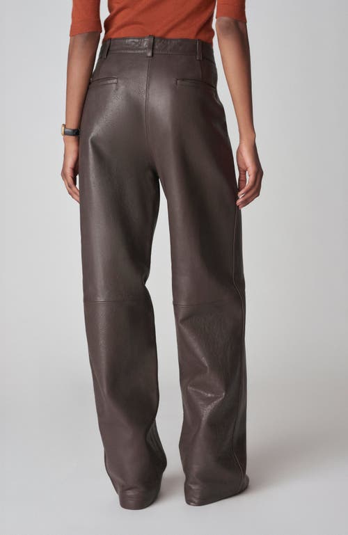 Shop Co Leather Cigar Trouser In Cholate