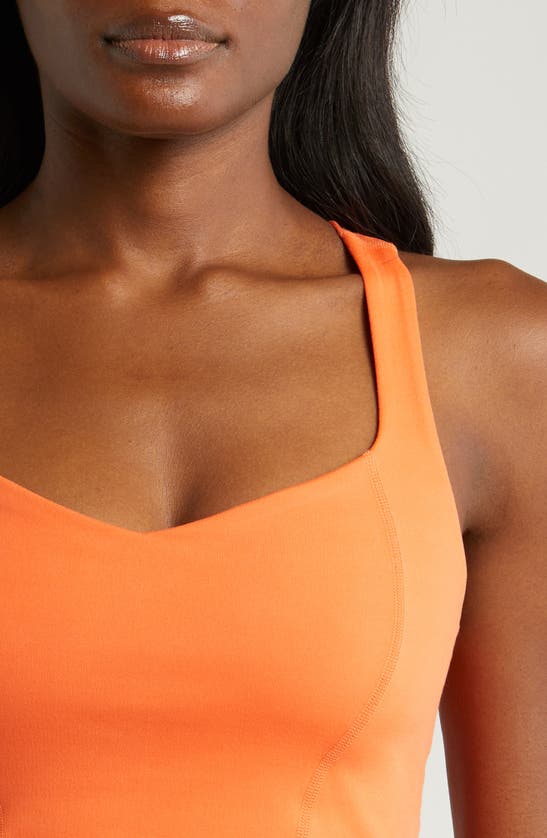 Shop Beyond Yoga Powerbeyond Intensity Crop Tank In Sunset Orange