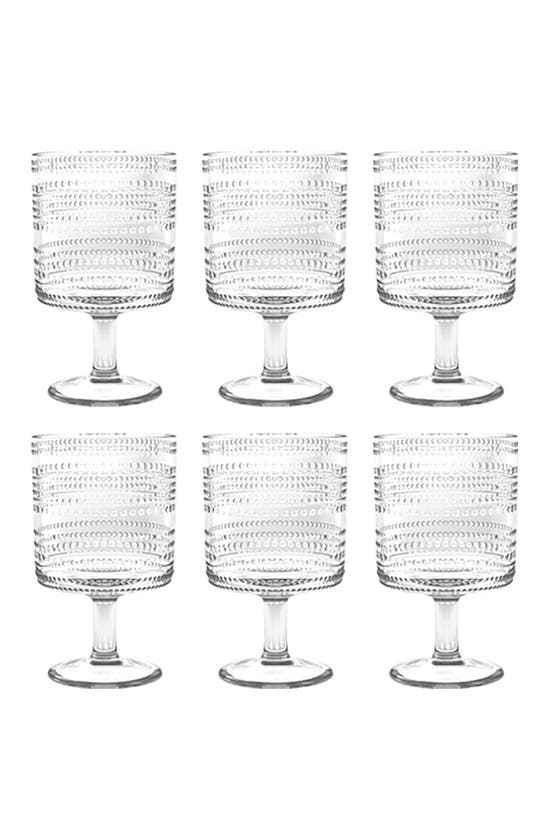 Tarhong Set Of 6 Stacking Goblets In Transparent