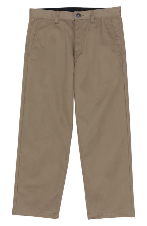 Shop Volcom Frickin Skate Cotton Blend Chinos In Teak