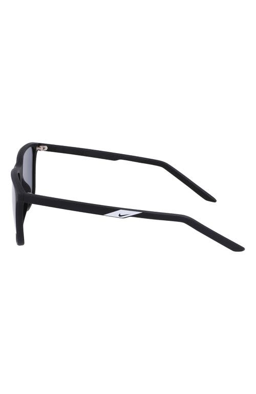 Shop Nike State 55mm Sunglasses In Matte Black/dark Grey