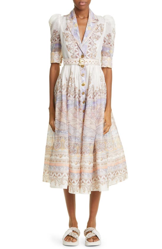 chinese dress ladies Zimmermann High Tide Buttoned Midi Dress Size 2 main image 1
