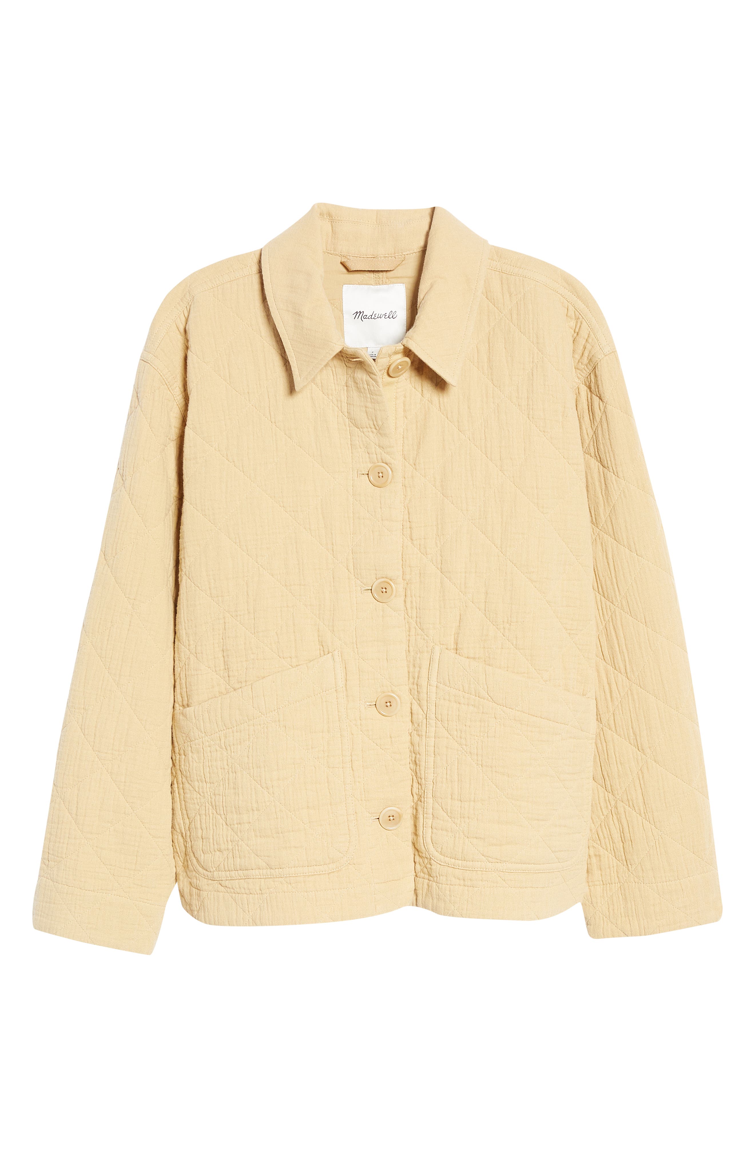 Madewell Quilted Lightspun Crop Shirt Jacket Nordstrom