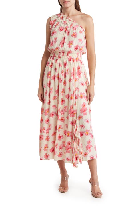 Floral One Shoulder Maxi Dress