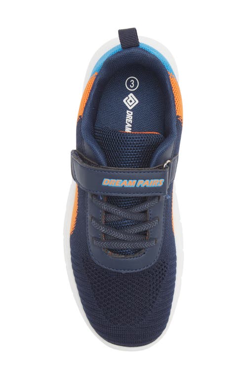 Shop Dream Pairs Knit Low Top Sneaker In Blue/navy/orange