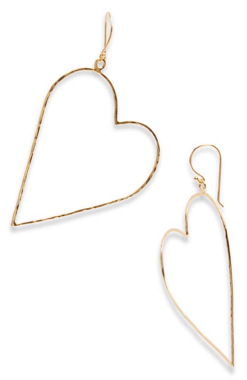 ki-ele Classic Large Heart Drop Earrings in Gold at Nordstrom