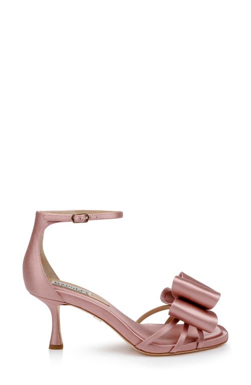 Shop Badgley Mischka Collection Alysha Ankle Strap Sandal In Blush Satin