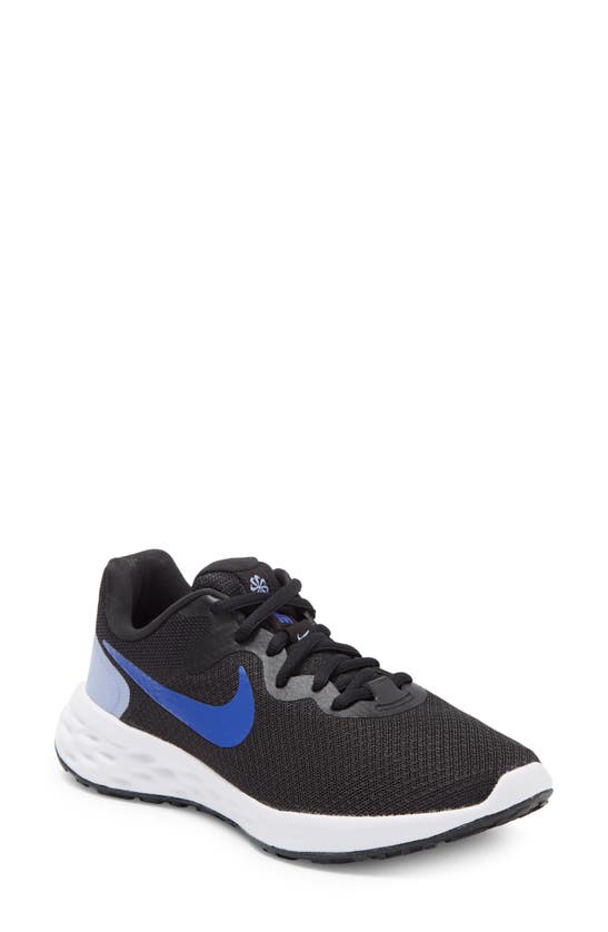 Nike Women's Revolution 6 Road Running Shoes In Black/ Lapis/ White