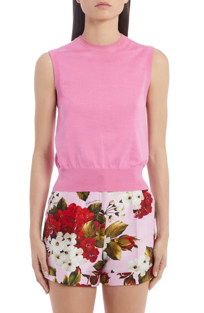 DOLCE & GABBANA SILK SWEATER SHELL,FX760TJASKF
