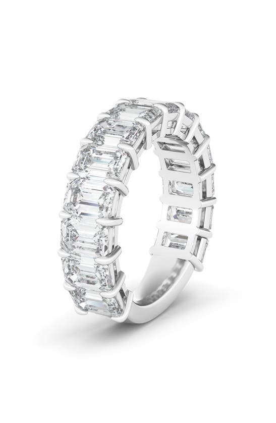 Hautecarat Emerald Cut Lab-created Diamond Eternity Band In 18k White Gold