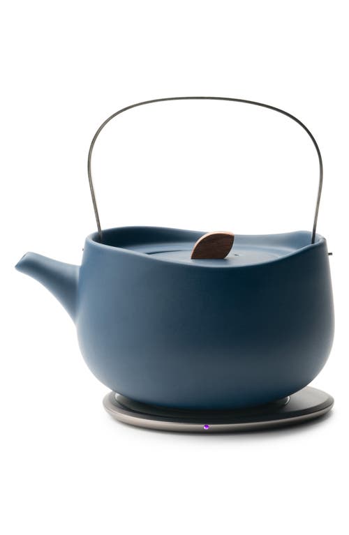 Ohom Leiph Self-heating Teapot Set In Navy Blue