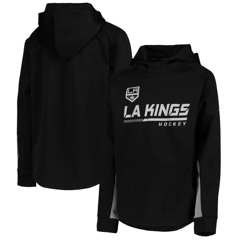 Fanatics Kids' Youth  Branded Black Los Angeles Kings Authentic Pro Raglan Pullover Hoodie