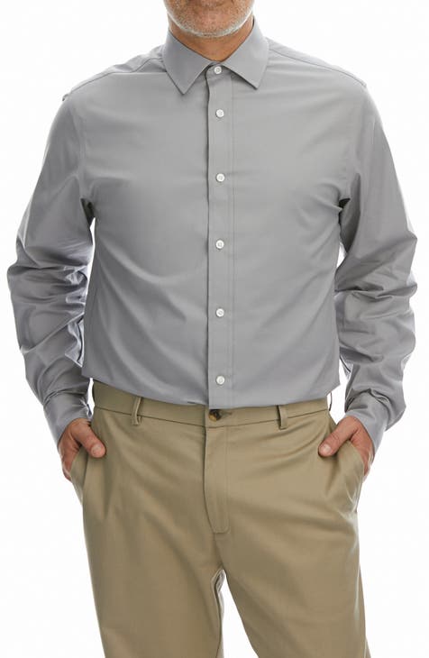 J.M. Haggar Performance Men's Long Sleeve Classic Fit Button Down