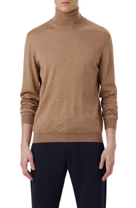 Bugatchi Tipped Cotton Blend Sweater in Navy