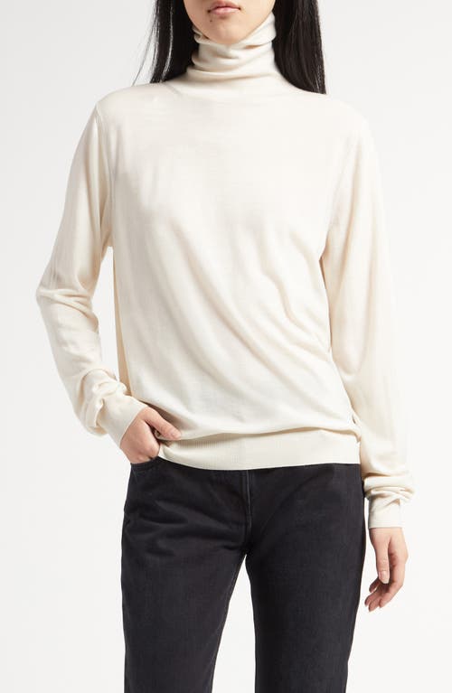 Shop The Row Heva Wool Turtleneck Sweater In Shell