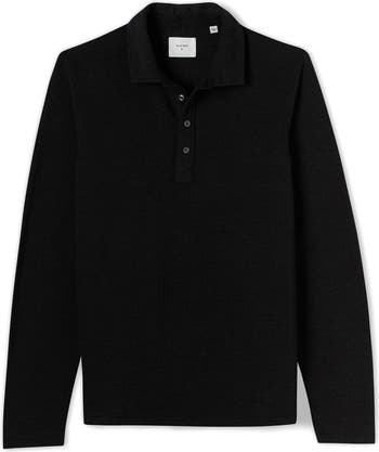 Billy Reid Long Sleeve Cotton Blend Knit Polo Nordstrom