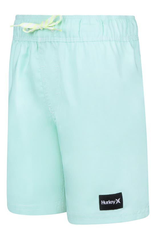Shop Hurley Kids' Pool Party Pull-on Swim Shorts In Green Glow