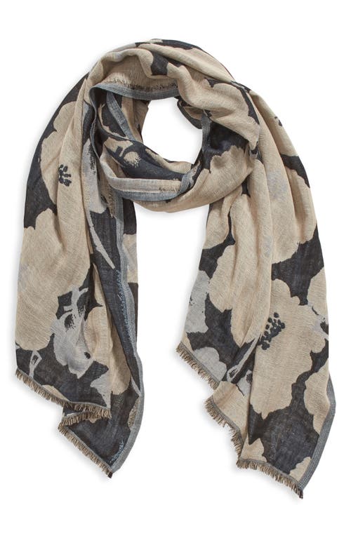 Shop Masai Copenhagen Astecia Print Wool Scarf In Black