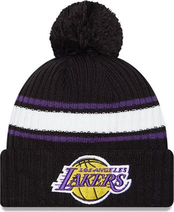 Authentic New Era Los Angeles Lakers Sport Knit Beanie Cold Weather Hat