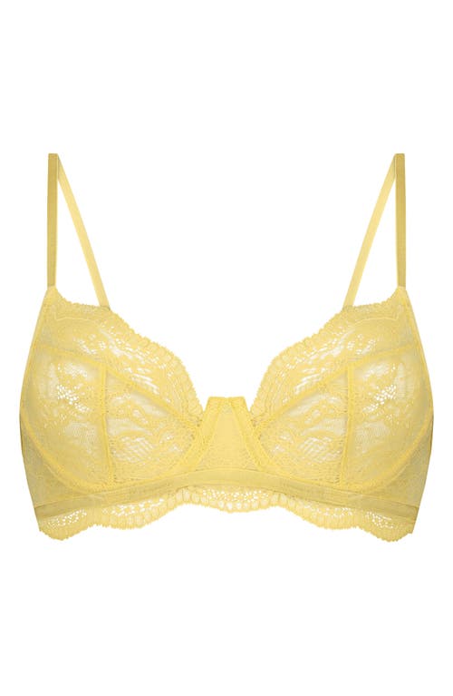 Hunkemöller Isabelle Lace Underwire Bra Pale Banana at Nordstrom,