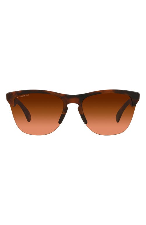 Oakley Frogskins Lite 63mm Gradient Oversized Round Sunglasses in Brown Tort at Nordstrom