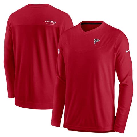 New Era Men's New Era Black/Red Atlanta Falcons Active Block Hoodie Long  Sleeve T-Shirt