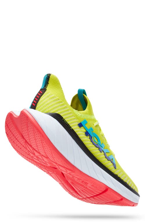 Hoka Carbon X 3 Running Shoe In Evening Primrose Scuba Blue