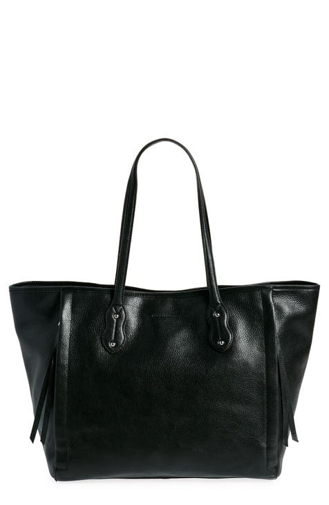 Centered Leather Tote