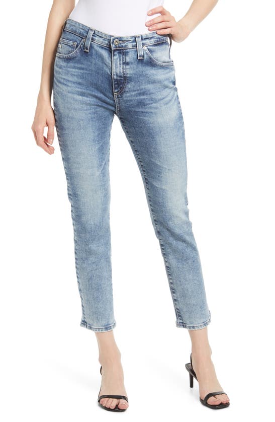 Shop Ag Mari High Waist Ankle Slim Straight Leg Jeans In Sunset Trail
