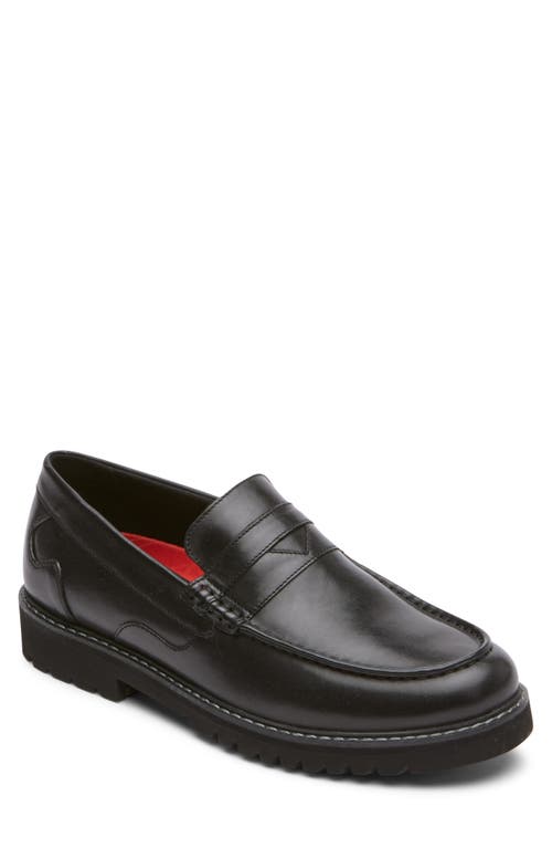 Rockport Men's Maverick Penny Loafer Shoes In Black