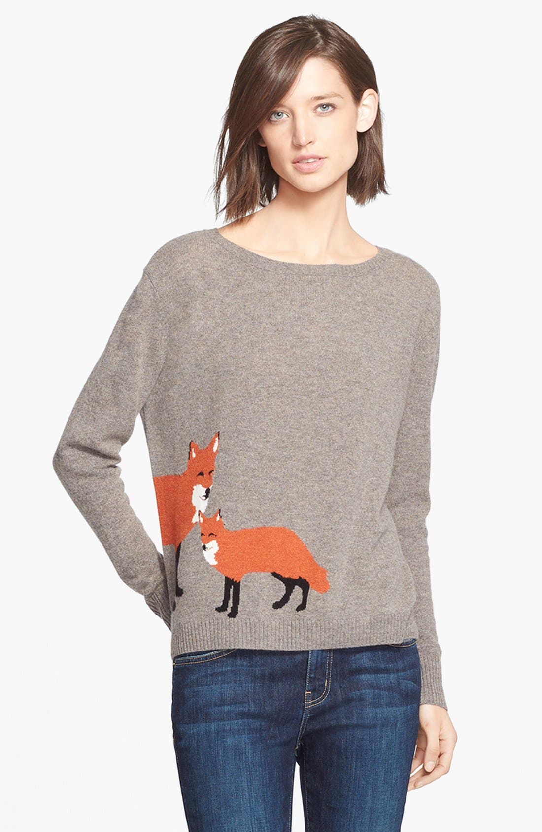 autumn cashmere Fox Intarsia Cashmere Sweater Only) Nordstrom