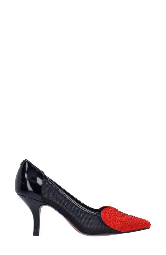 J. Reneé Coopid Pointed Toe Pump In Black/ Red