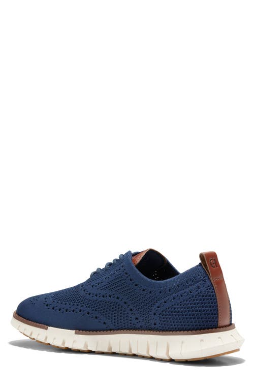 Shop Cole Haan Zerogrand Remastered Stitchlite™ Oxford In Marine Blue/ivory