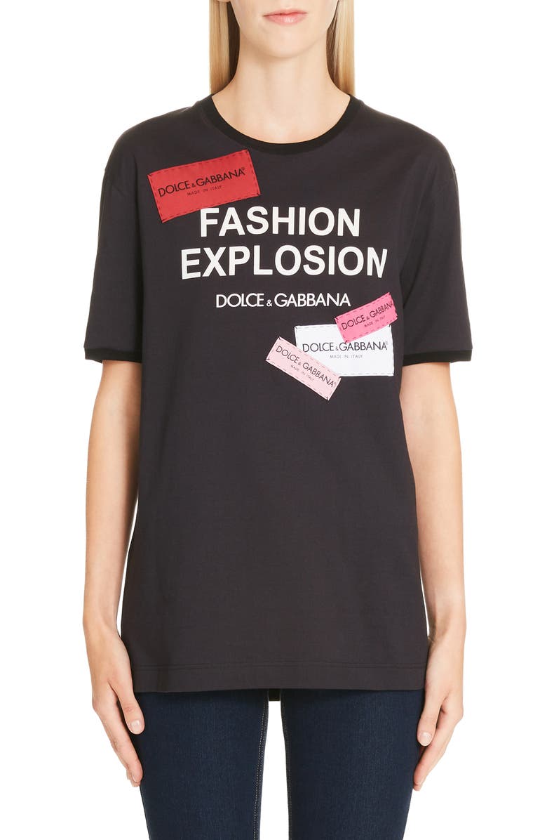 Dolce&Gabbana Logo Patch Graphic Tee | Nordstrom